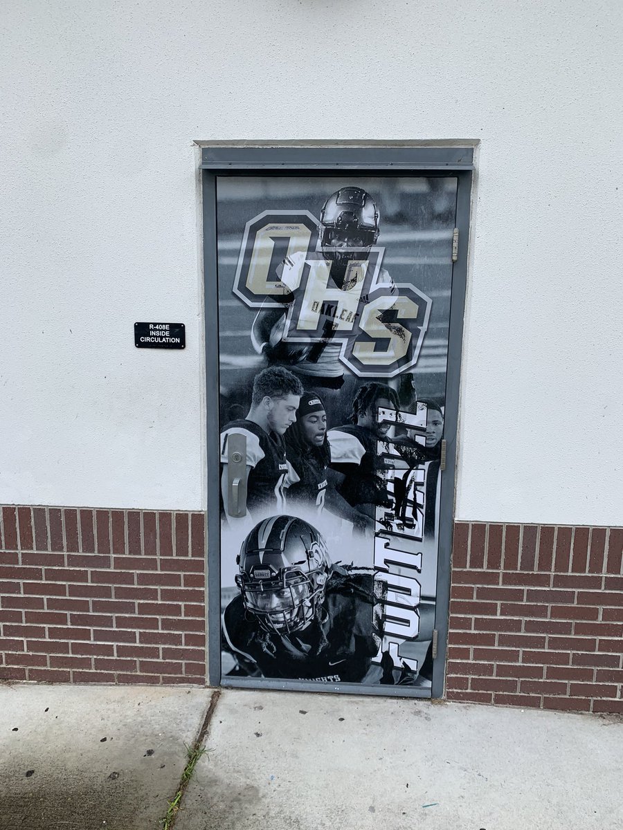 OHSKnightsFB's tweet photo. @MCG247JAX is back on campus finishing up the @OHSKnightsFB Senior locker room and training room doors.
#K4L
@CobieJBates #Jamaric @xandergwarner @Dext_9 @keshawnk25 @Trey_Thomas9 @jrandall3_ @BrownGerjuan @JoshuaMurrell5 @korei_sheppard #Antonio @JJstringy 

#GDTBAK https://t.co/HUwn95yPAB