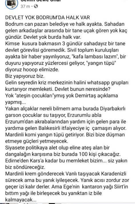 Bir arkadaş görüp, paylaştı bugün benimle. Ne kadar güzel anlatmış. Mesele budur.