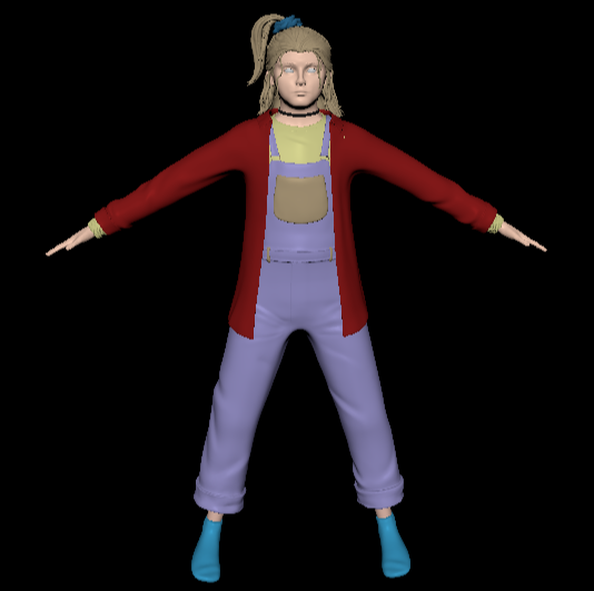 Sophiavideogame's tweet image. Take a look at Pearl’s model, our character that lives in the 90's, this is the high poly that  we will be using just like the previous character to make bake with our lowpoly. 
#indiegame #indiedev #gamedev #indiedeveloper #nostalgia