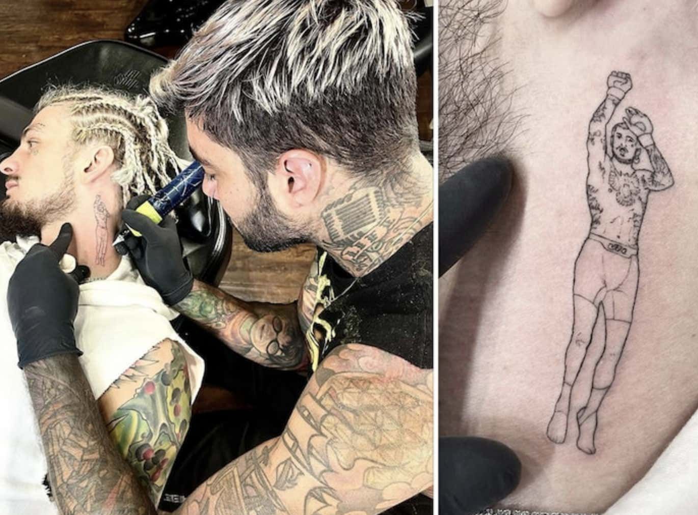 Boy looks up and bares his Neck