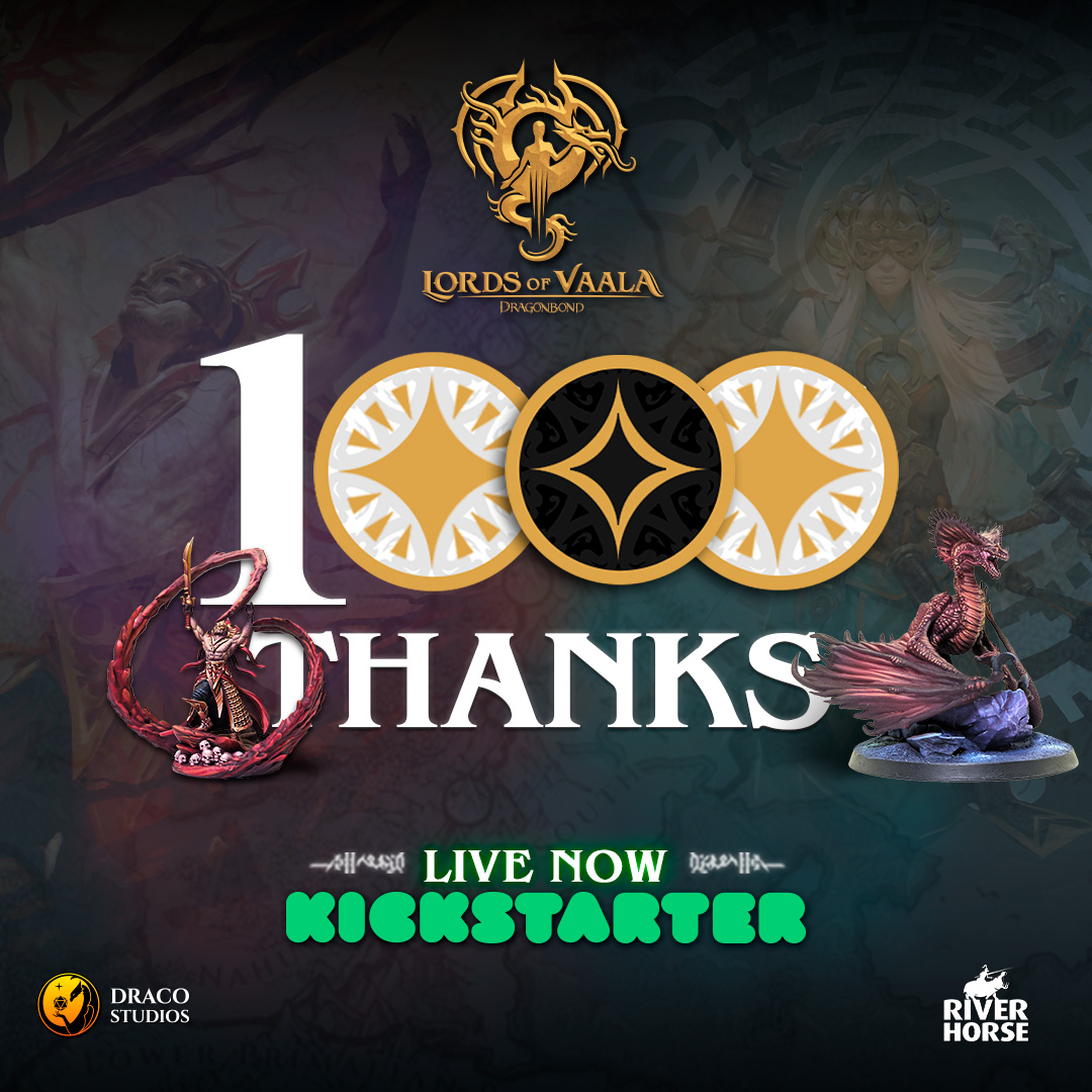 StudiosDraco's tweet photo. We just hit 1K backers on Kickstarter!

This campaign is soaring like a dragon and it's all thanks to you, you are EPIC!

If you haven't already, pledge for Dragonbond: Lords of Vaala and become dragonbonded with our community! --> https://t.co/P2cDe9gCjr https://t.co/I42gXlp7tC