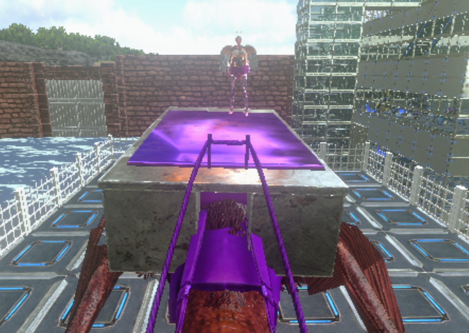 Zoyaro Arkmobile Arkモバイル 気になった事第二弾 ケツァルのプラットフォームの土台下げ どこまで下がるかやってみた 写真 枚目のプラットフォーム出るとこまでは順調でしたが 枚目で 柱が刺さらないので限界かと かつタペに乗ってやりまし
