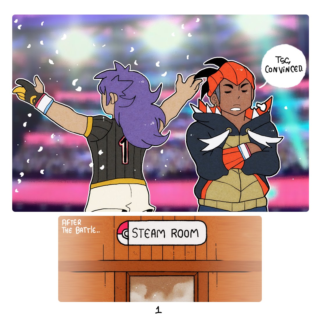 ComicsOgami's tweet photo. STEAM ROOM ♨️ (preview), a doujinshi pokémon starring Raihan x Leon! Read here: https://t.co/HXbKuzL70c
. . .
#pokemon #doujinshi #raihan #leon #bara #yaoi #boyslove https://t.co/dCaQhOdsHW