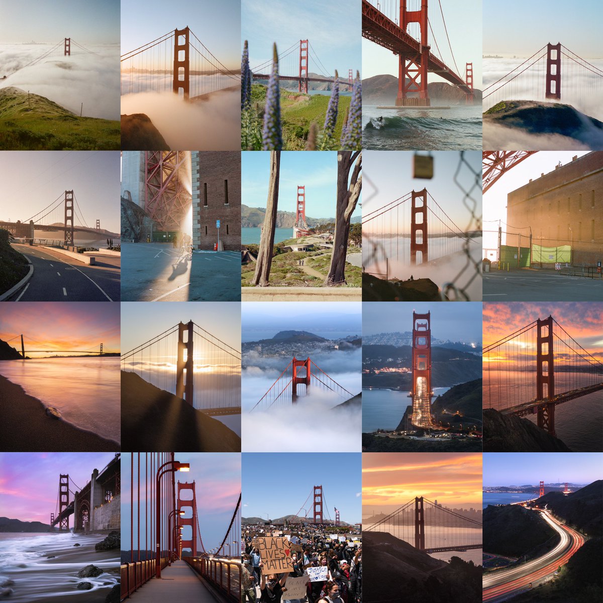 “City of Gold” - Digital &amp; Film Collection of 20 is live on Opensea 

No other place in my life is as meaningful as the Golden Gate Bridge. As a first generation American this SF symbol is so much more than a shooting location. I’ve spent 5 years documenting this project 🖤