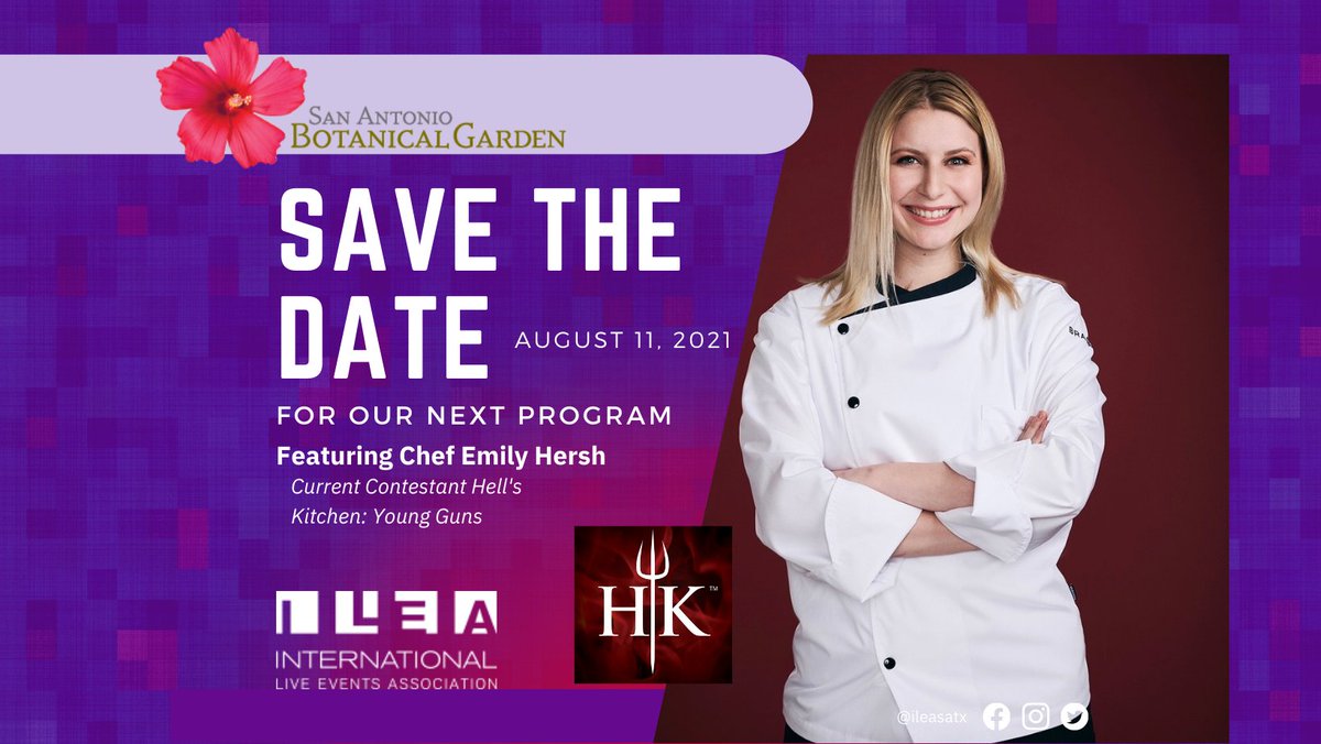 ILEAsatx's tweet photo. Want to have Dinner with Chef Emily Hersh at San Antonio Botanical Garden next Wednesday? We have a few spots left for the VIP Dinner Table to hang out with Emily. Click here: https://t.co/6WOE5a6KSy

#ilea #dinner #ileasatx #ileadinner #myilea #ileasanantonio #networking #event https://t.co/ZiyxIWgNx3