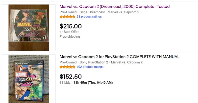 maximilian_'s tweet image. Want to buy a copy of MVC2? This is what it'll cost ya. Use #FREEMVC2 so we can let @CapcomUSA_ &amp;amp; @MarvelGames know how much we'd like to see MVC2 freed from it's prison &amp;amp; rereleased on modern platforms.