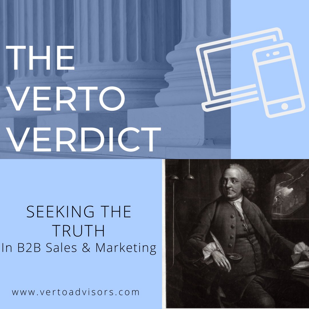 “The bitterness of poor quality remains long after the sweetness of low price is forgotten." – Benjamin Franklyn. Wise words Ben. On the "Verdict" we talk about the perils of how arguing price creates #gaps in #b2bsales, #b2bmarketing and #b2bdemandgen  d36.co/14CjM