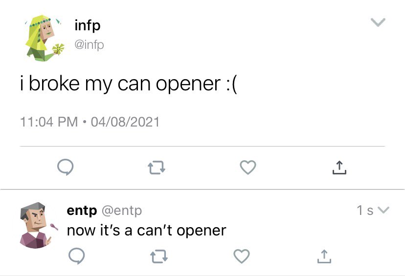 Incorrect Mbti Infp Entp T Co Nefcbptkek Twitter