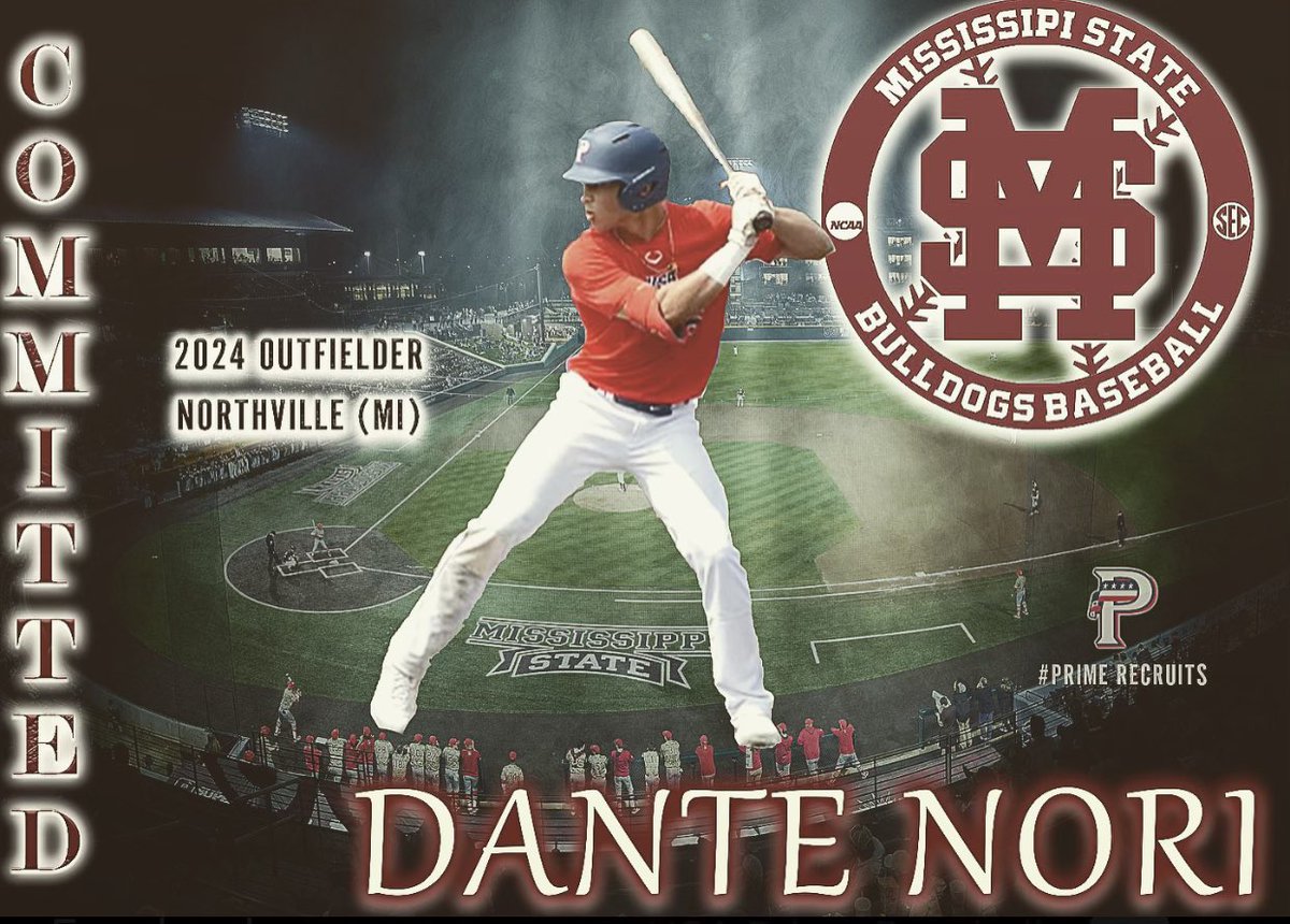 USA Prime National Program (@usaprimenat) on Twitter photo Congrats to 2024 OF <a href="/DanteNori1/">Dante Nori</a> for committing to <a href="/hailstatebb/">Mississippi State Baseball</a> ! #PrimeMovement #PrimeRecruits #PrimeOnTop <a href="/JBrownPG/">Jheremy Brown</a> <a href="/PerfectGameUSA/">Perfect Game USA</a> Congrats to 2024 OF <a href="/DanteNori1/">Dante Nori</a> for committing to <a href="/hailstatebb/">Mississippi State Baseball</a> ! #PrimeMovement #PrimeRecruits #PrimeOnTop <a href="/JBrownPG/">Jheremy Brown</a> <a href="/PerfectGameUSA/">Perfect Game USA</a>