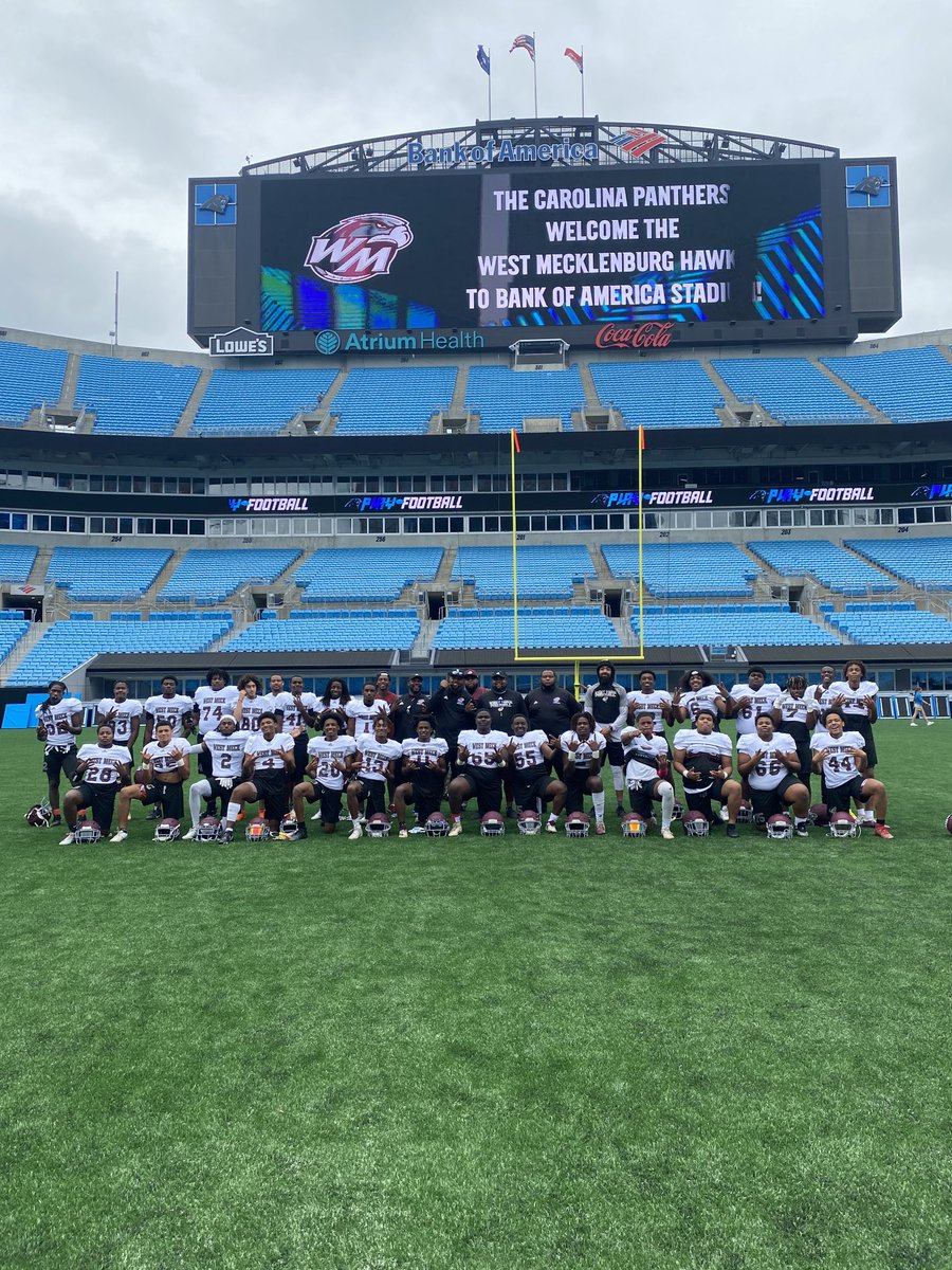 MsHurlocker_ATC's tweet photo. Practice today on a little bigger of a stage. 🤩 The boys broke in the new turf before the Panthers start using it Friday. #AllWeGot #AllWeNeed #DeathRow ⁦@WestMeckSports⁩ @CoachBD_Waddell https://t.co/kJAh0BGEyA