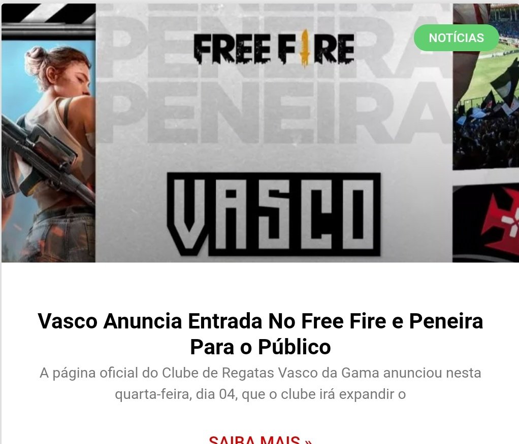 Clube do Rio de Janeiro Abre Peneira de Free Fire