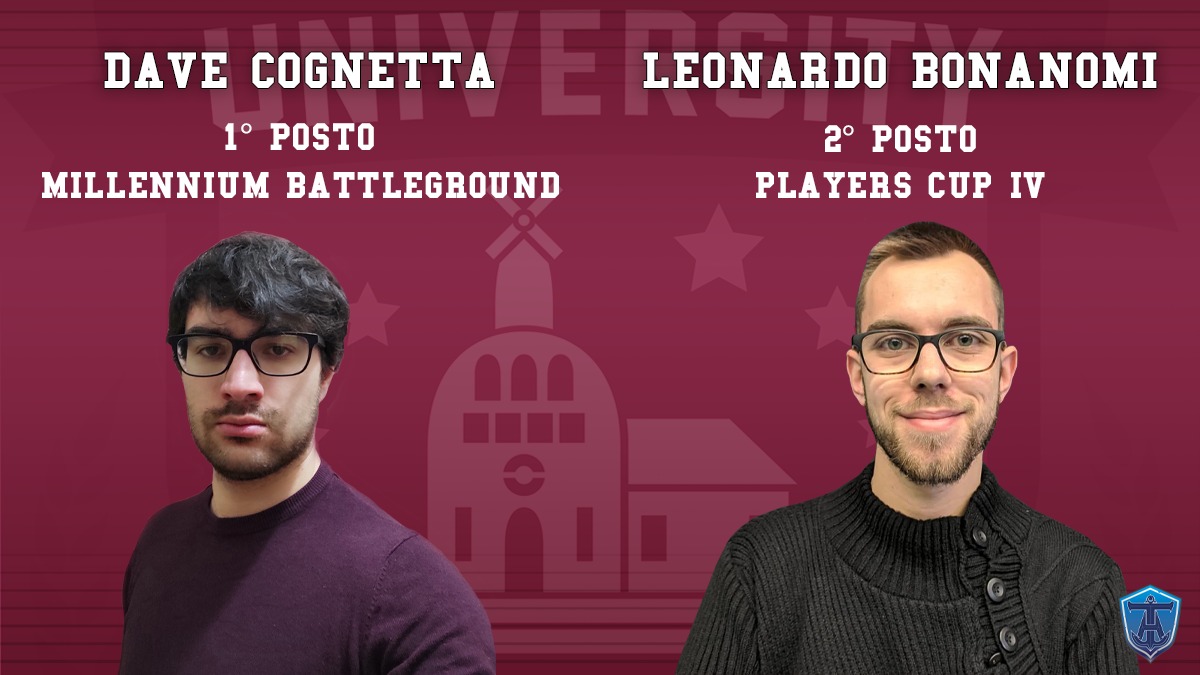 Facciamo dei grandissimi complimenti a <a href="/DesuVGC/">Dave Cognetta デス</a> per la vittoria al "Millennium Battlegroud" (torneo organizzato da <a href="/PokeMillennium/">Pokémon Millennium</a> e <a href="/GameStopItalia/">GameStop Italia 🎮</a> e a <a href="/IlbonaVGC/">Leonardo Bonanomi</a> per il secondo posto all'ultima Players Cup! (Per la seconda volta)! Siamo orgogliosi di voi e di tutti i Prof!!