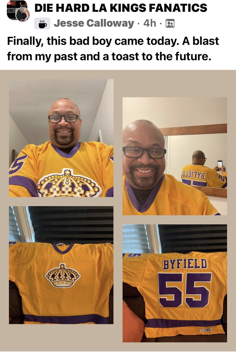 TrasiStarr's tweet photo. My brother got this beauty today! A blast to his past and a toast to our future! @LAKings #QB55 https://t.co/EzkTuSIHEe