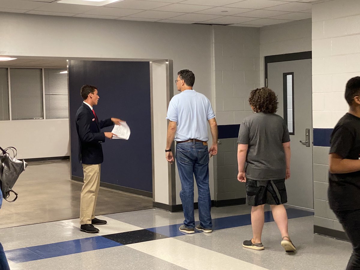 Open House at Bob Jones High School - 18 years and it never gets old - Great turnout by students and parents excited about the first day of school! #MCSlearn