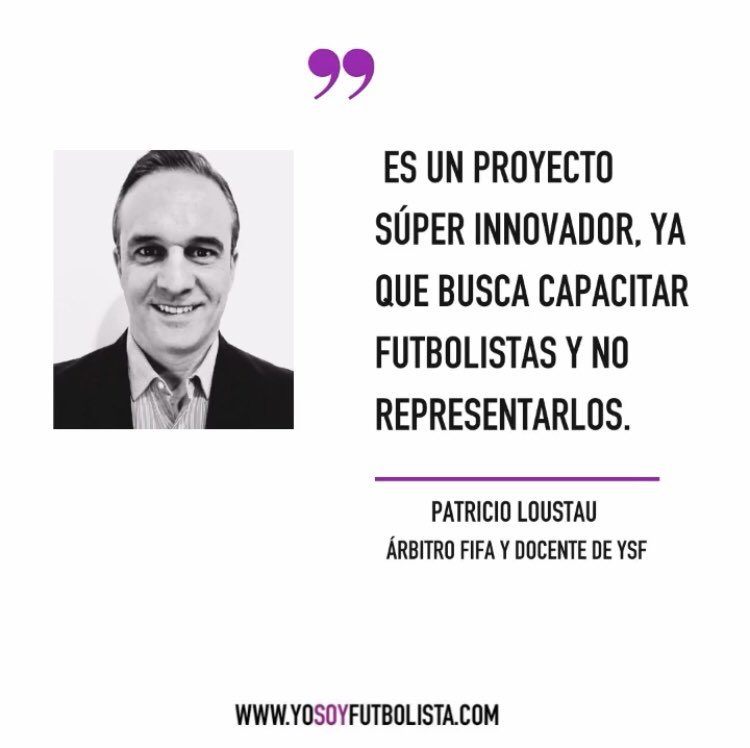 Programa_YSF's tweet photo. “Es un proyecto súper innovador, ya que busca capacitar futbolistas y no representarlos. Querer formarlos para el desarrollo de su carrera y su futuro. Se verán temas relacionados al reglamento, como ser un mejor jugador con ese conocimiento, la relación árbitro-futbolista,etc”⬇️ https://t.co/Y7qAqp9Ksm