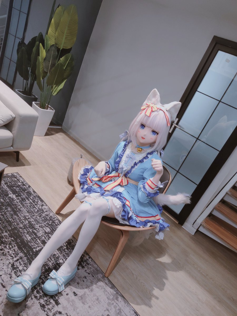 xff9800's tweet photo. 🐾猫猫与椅子
📸🍗 @yAoyAo9mtd
#kigurumi #着ぐるみ #ネコぱら #ネコぱらいてん #NEKOPARA https://t.co/hYGtCe92Cu