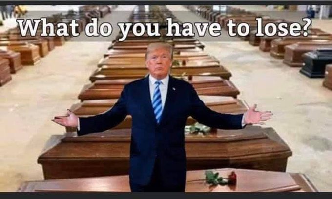 WingertTom's tweet photo. I Blame Trump and His Trumpers!!! #DeathDonald #DeathSantis #DeathAbbot https://t.co/4folBXb8bf
