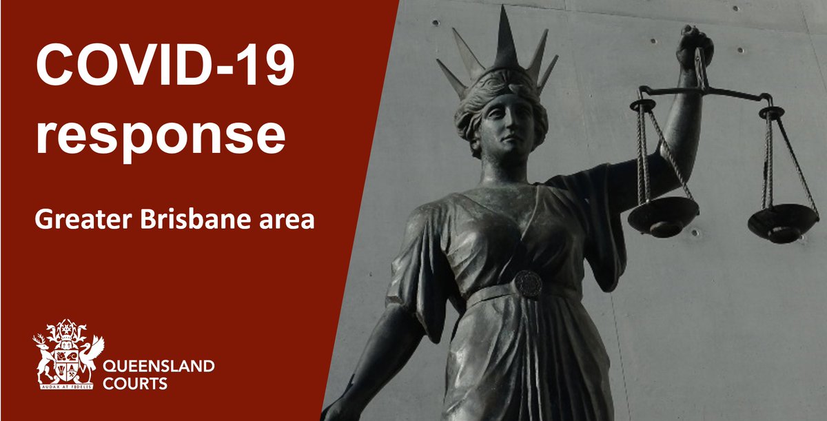 There are no changes to lockdown arrangements for the Magistrates and Childrens Courts, issued by the Chief Magistrate, during the extended #COVID19 lockdown period in greater Brisbane: bit.ly/2V7bh8m #auslaw