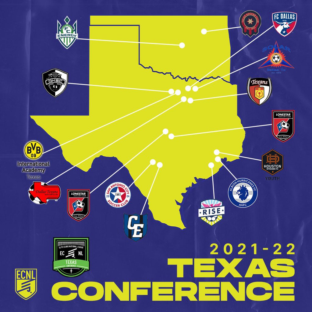 ECNL Boys on Twitter: "2021-22 Texas Conference… ECNL Boys on Twitter: "2021-22 Texas Conference…