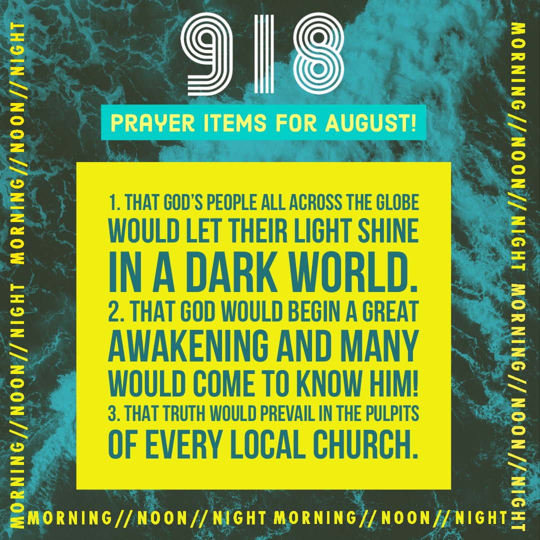 918Initiative's tweet photo. Prayer items for August! https://t.co/wC5ZoR430O