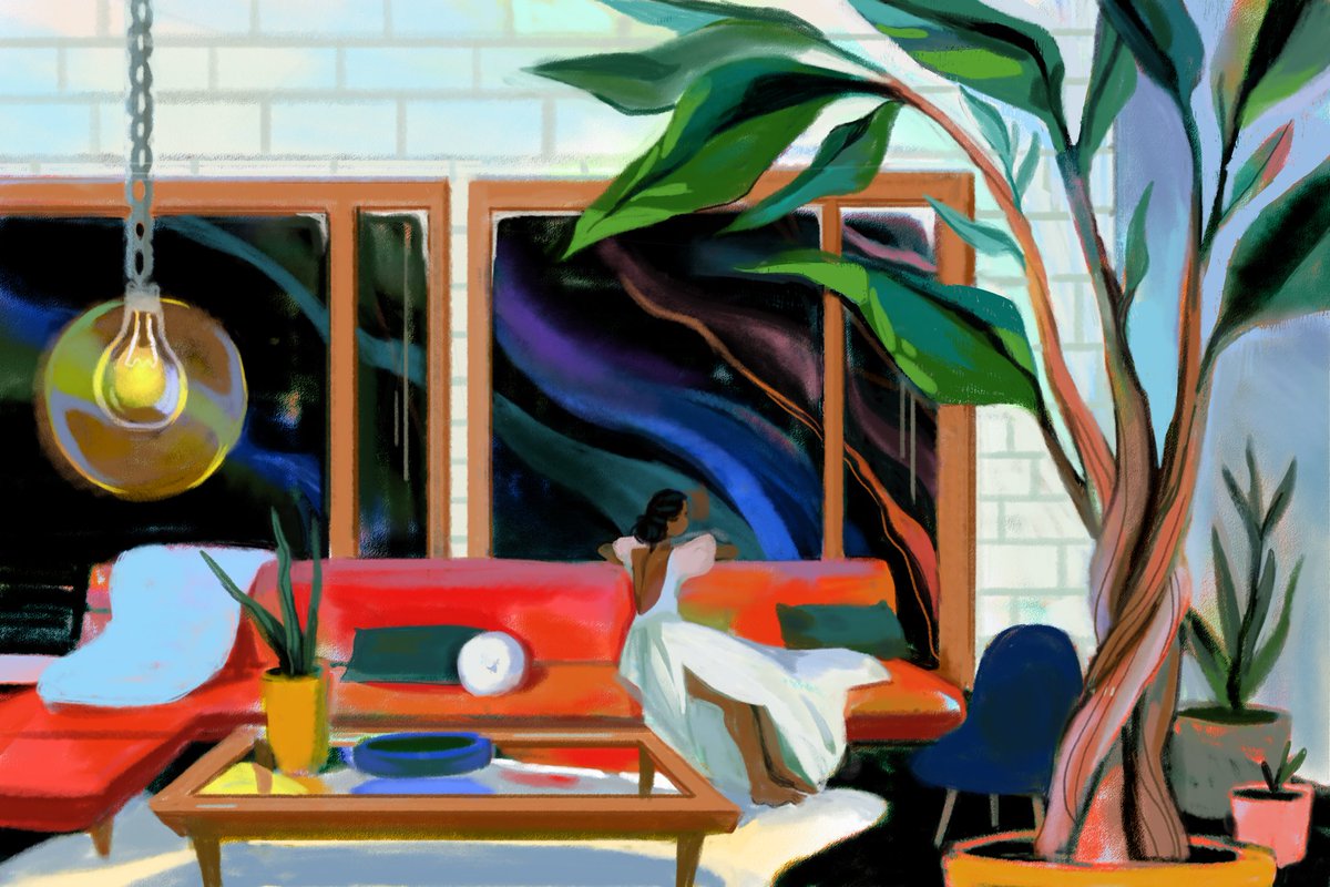 Although I mainly draw landscapes, I’ve been focusing a lot on drawing interior spaces lately