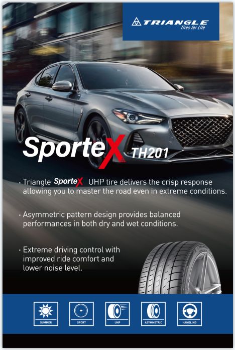 tyre_aaron's tweet photo. #TRIANGLE #UHP TIRE TH201
Perfect pattern design provide balanced performance in both dry and wet conditions.
Improved ride comfort and lower noise level.

https://t.co/wNYgpD02yH https://t.co/W8b5bumYnZ