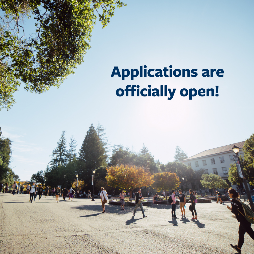 Did you know you can start working your fall application to UC Berkeley today? Applications are officially open for all UC campuses! Check out our bio for information on financial aid, first-generation resources, upcoming virtual presentations and more.