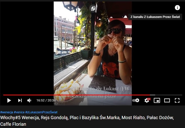Watch my adventures at my youtube channel 
Z Łukaszem Przez Świat. #Italy  #Travel #Vlog #blog #YouTube #YouTuber #youtubechannel #vlogger #vloger #photo #travelphotography #włochy #YouTubers #bloggerstribe #AdventureTime #Venice