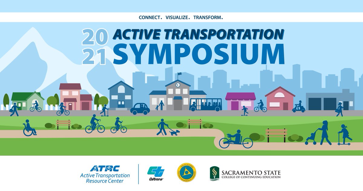 UCBSafeTREC's tweet photo. Save the Date for the virtual - and free - 2021 #ActiveTransportation Symposium, on Oct. 26-28! Topics may include #Equity, #SystemicSafety, Building Strong #CommunityPartnerships &amp; more: https://t.co/O5ZFUXbJLv @CaltransHQ @California_CTC https://t.co/U6pZjacXil