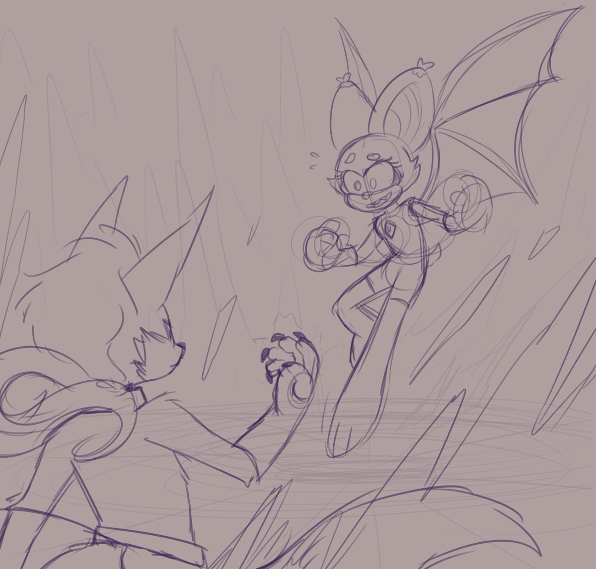 BONUS! Wips i didnt finish on time u_u"
fun comic of tac getting zapped - @Thine_Spidet 
Frost vs Toffee - ~YogurtHoops