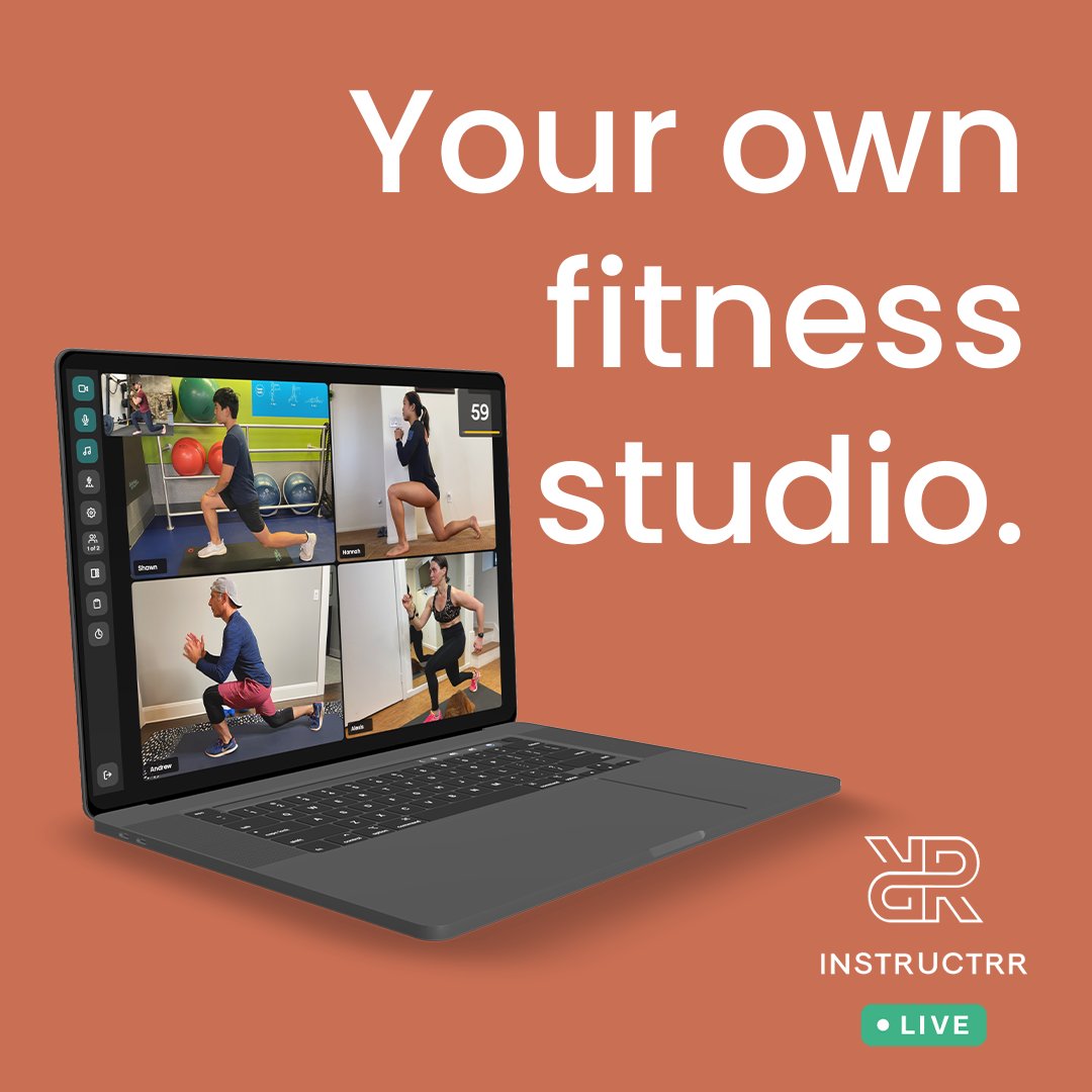 instructrr's tweet image. With COVID still a reality, are you prepared if your clients stop going to the gym or if your studio shuts down again?
Instructrr Live is an all-in-one online teaching platform that helps you do less admin and make more money. #fitness #virtual #onlineclasses