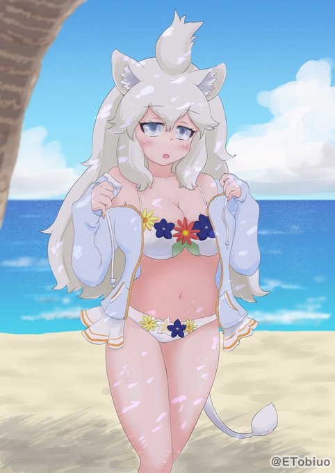 水着ホワイトライオンちゃん🥰 