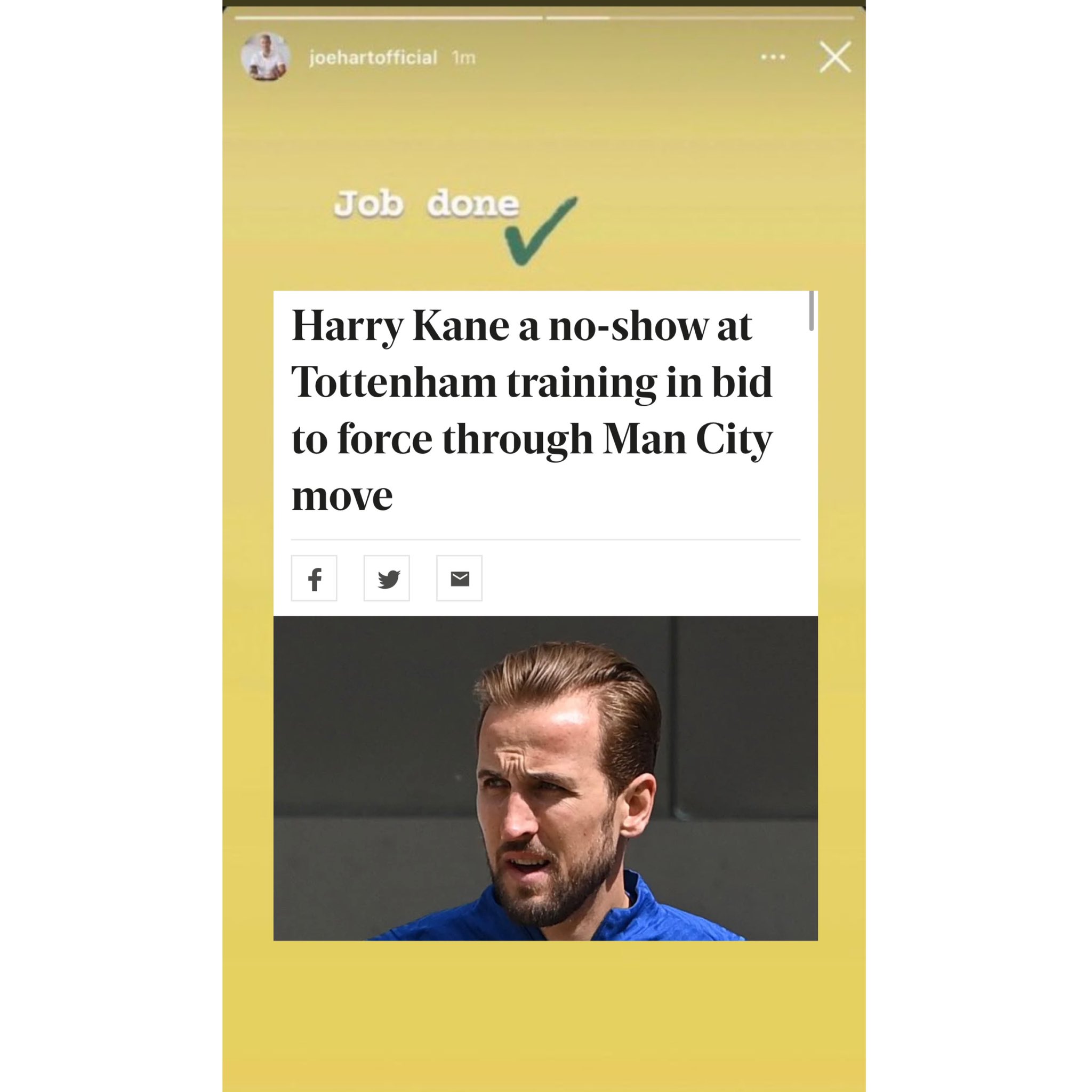 Paddy Power On Twitter Joe Hart Has Posted On Social Media Ahead Of His Move From Tottenham To Celtic