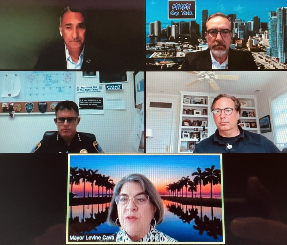 MiamiCopTalk's tweet photo. Thank you Mayors of @MiamiDadeCounty @MayorDaniella & @pinecrestfl @joemcorradino along with @MiamiDadeChiefs #COVID committee chair @Magnusson32 for the recent interview airing soon on our next episode. #OneCommunityOneVoice #BackTheBlue https://t.co/3sDdQGYyR4