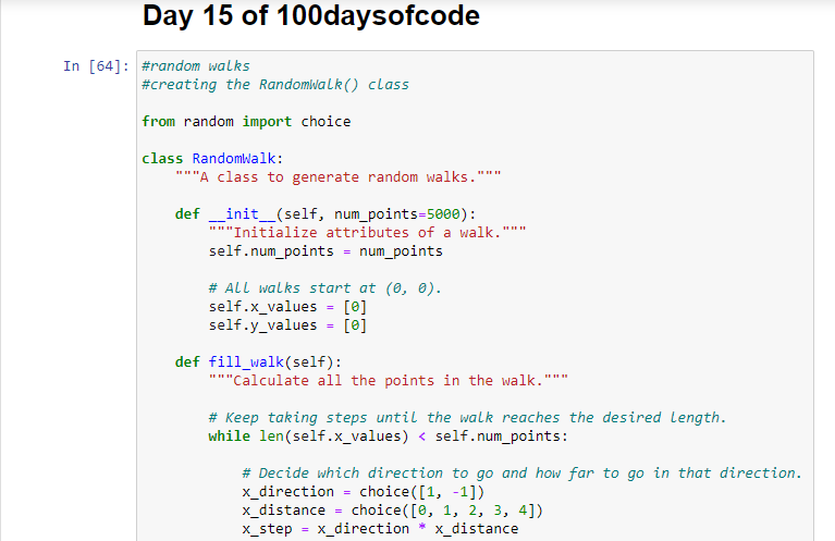 pythonbazi's tweet image. Day 15 of #100DaysOfCode with #Python
Random walks was so fun and exciting, even as a network engineer I may hardly use it in the future.
can not wait for plotting some real network graphs in coming days 😉