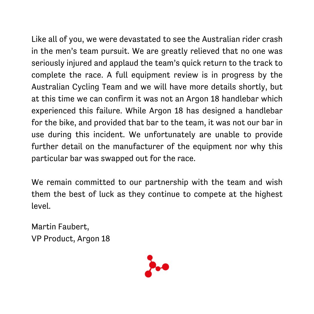 A message from Argon 18.
Un message de Argon 18.