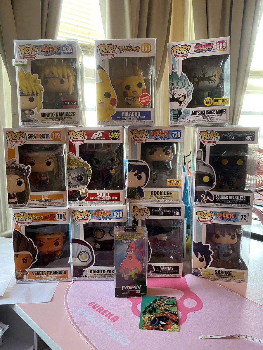LisaLuebking's tweet photo. My most recent @Whatnot haul with more coming in! 🤩 #narutoshippuden #BORUTO #pokemon #Pikachu #Persona5 #KingdomHearts #DragonBallZ #SpongeBobSquarepants #figpin #FunkoPop https://t.co/P0H09daAHx