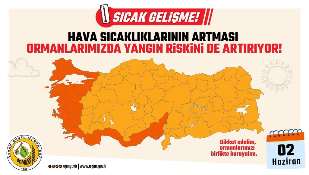 SelcukRSirin's tweet photo. Ülkemizde yaşanan yangınların sebebi konusunda büyük bir bilgi kirliliği var.  

Bu haritayı tam bir ay evvel Orman Genel Müdürlüğü hazırlamış. Harita bugün çıkan yangınları bir ay önceden görmüş. Çünkü bu işte safsata değil bilimsel veriler kullanılmış.

Daha çok kullanalım! https://t.co/cKpgiz7e0S