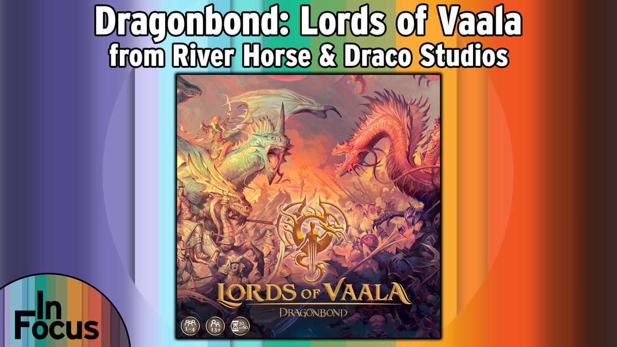 BoardGameGeek's tweet photo. Dragonbond: Lords of Vaala - BGG How to Play. Mike Murphy teaches you how to play Dragonbond: Lords of Vaala by designers @AlessioCavatore &amp; @Grimejack_Games and published by @RiverHorseGames &amp; @StudiosDraco Find out more here: https://t.co/7nc9iuVH5E https://t.co/x1SpOclAuW https://t.co/eqJw3t6ALj