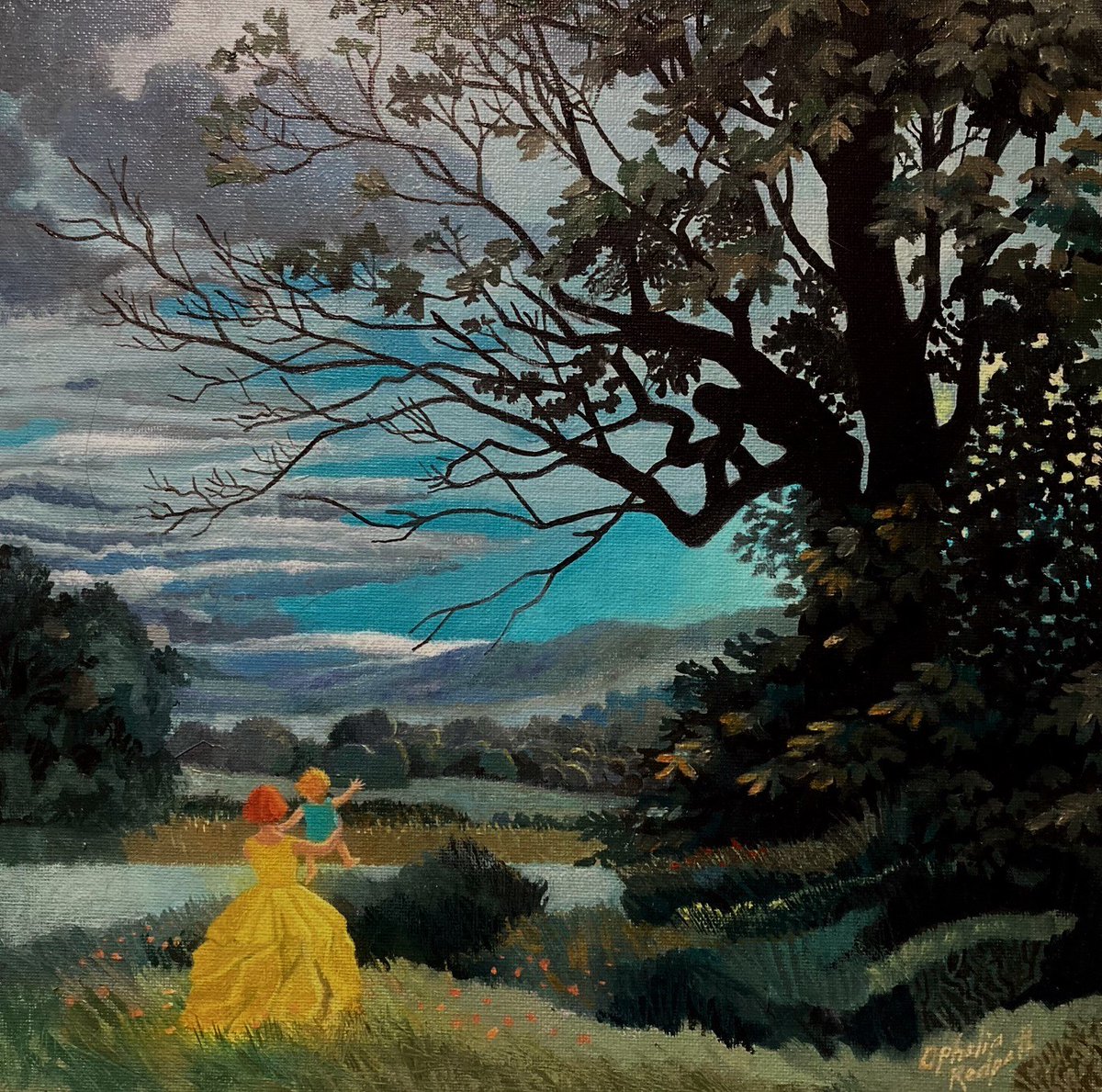 New painting, "With you, with love"  View it at opheliaredpath.com