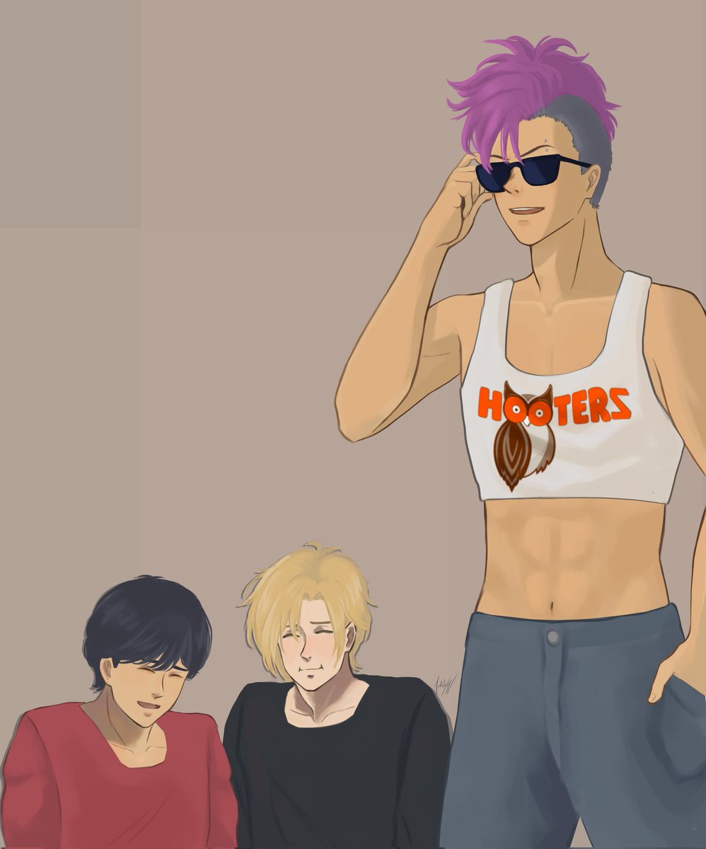 ashart27's tweet photo. Shorter meets Hooters
.
.
(Not much can be said 😅😂)
#BANANAFISH https://t.co/Gsef17Mx2V