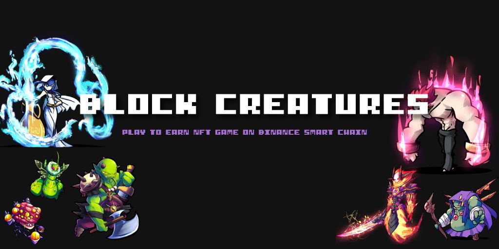 Block Creatures is now LIVE on #BinanceSmartChain 
Come see what all the hype is about!
#NFT #play2earn #bsc