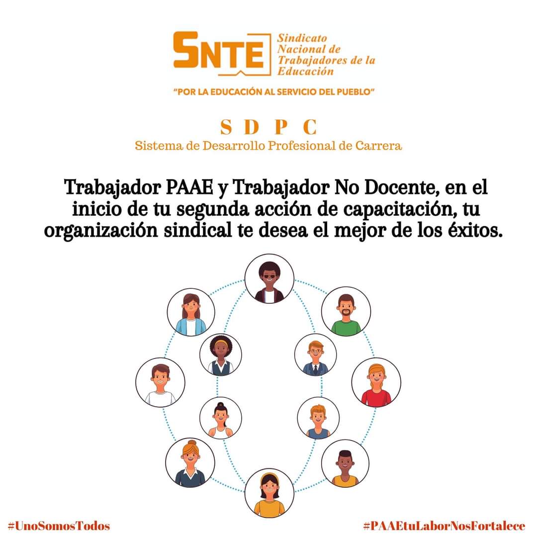 Awy_uc's tweet photo. #UnoSomosTodos 🙋‍♂️🙋‍♀️
#NosVemosEnLaEscuela 🏠

🟠 El #SNTE desea el mejor de los éxitos a los trabajadores PAAE y trabajadores No Docentes que hoy inician su segunda acción de capacitación, según Convocatoria de Capacitación 2021 del SDPC.
#PAAEtuLaborNosFortalece https://t.co/oLpQaHb49r