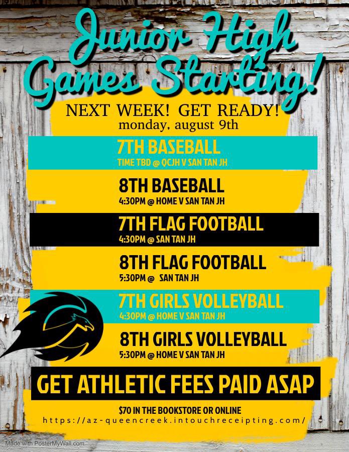 Eastmark High School Athletics on Twitter "Junior High Games start