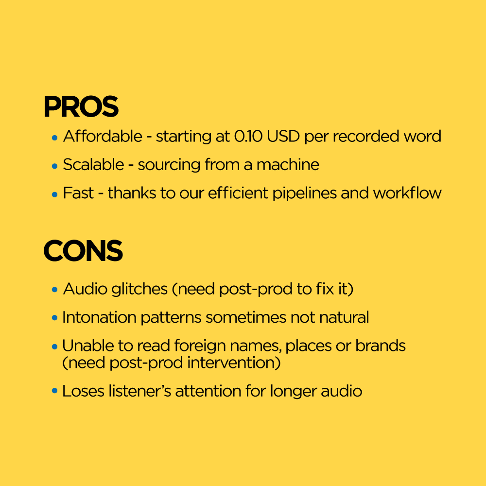 The #TTS turns any script into a #HumanoidVoice, using a combination of algorithms and audio files recorded by real announcers. Here are some of the pros and cons of using this new technique
