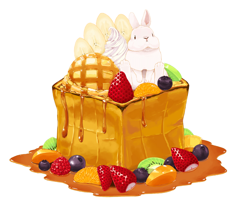 fruit food focus food no humans blueberry rabbit strawberry  illustration images