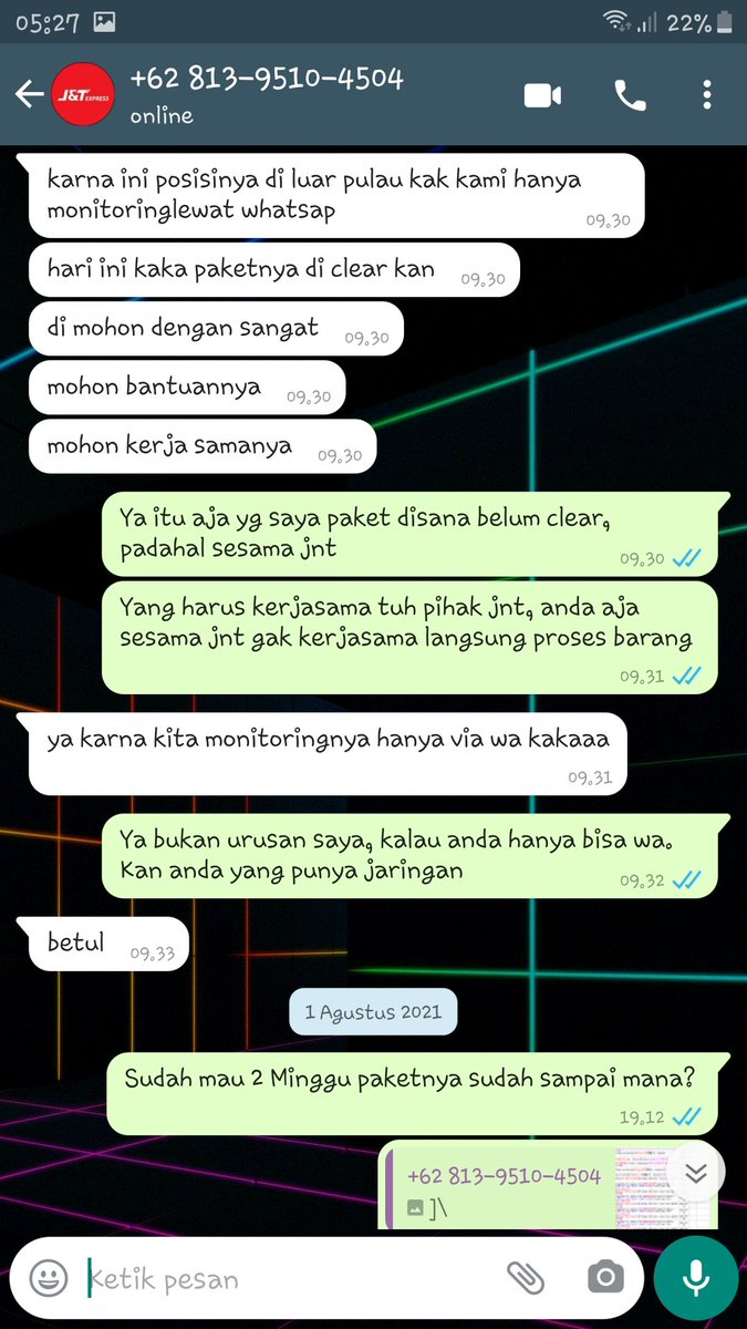 awinkk29's tweet photo. @jntexpressid JD013147522
Barang saya ada dimna? Sampai skrng barangnya gak ketemu, j&amp;t pun gak tahu barang saya ada dmn. Tlng diselesaikan sudah 2 Minggu. 
@YLKI_ID @RadioElshinta tolong bisa membantu. 
#AlasanJNT gak bisa koordinasi dengan cabang, gak bisa tracking. https://t.co/wJeh1CIkab