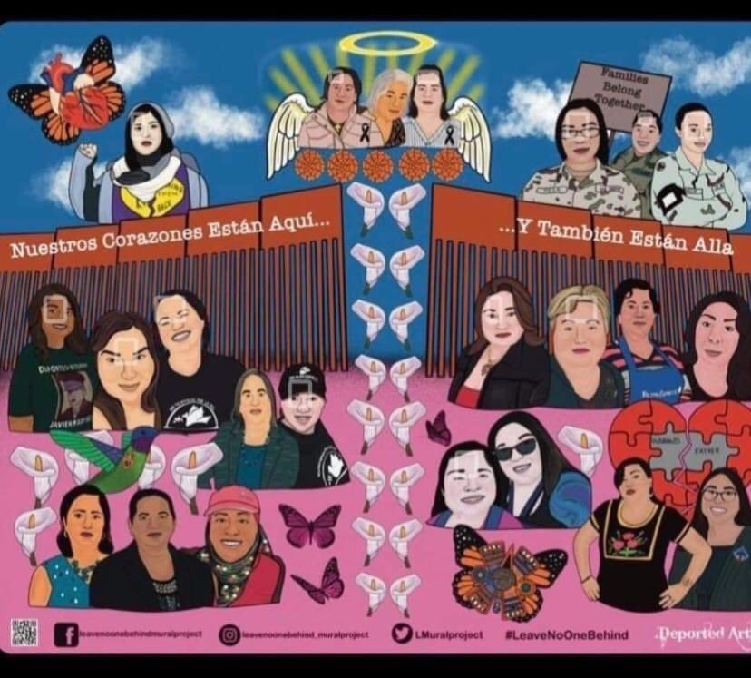 Wow I am not worthy!  thank you @Nomanleftbehindmuralproject ❤will continue in this fight for #familyreunification #lulac5311 #bringourdeportedexilehome #fix96 #right2family