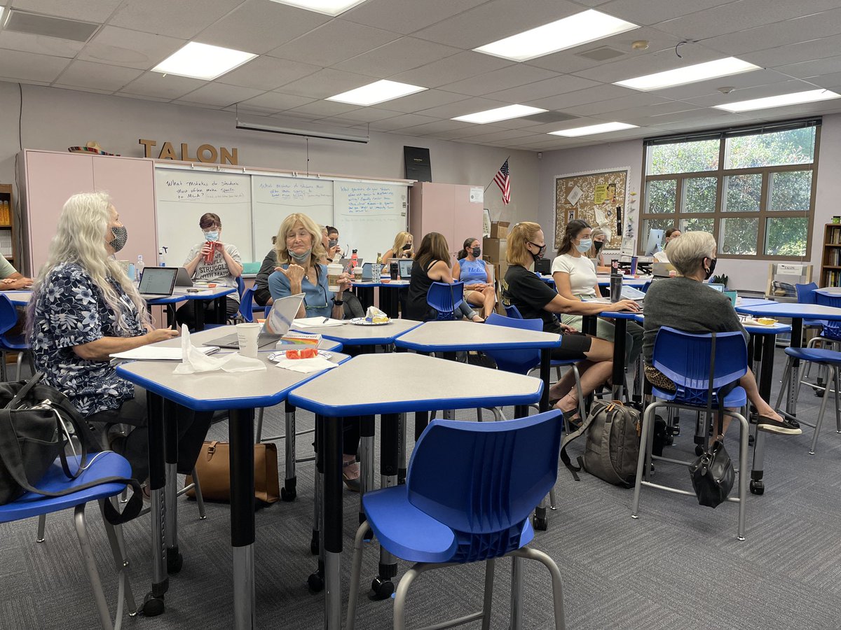 oakparkusd's tweet photo. Our secondary English teachers are preparing for #OPopening with and ELA symposium. Great to see so many teachers from @MCMS_Panthers @OPISKnights and @OPHSEagles working together to plan a great year of learning. https://t.co/7feEIGa1Lb