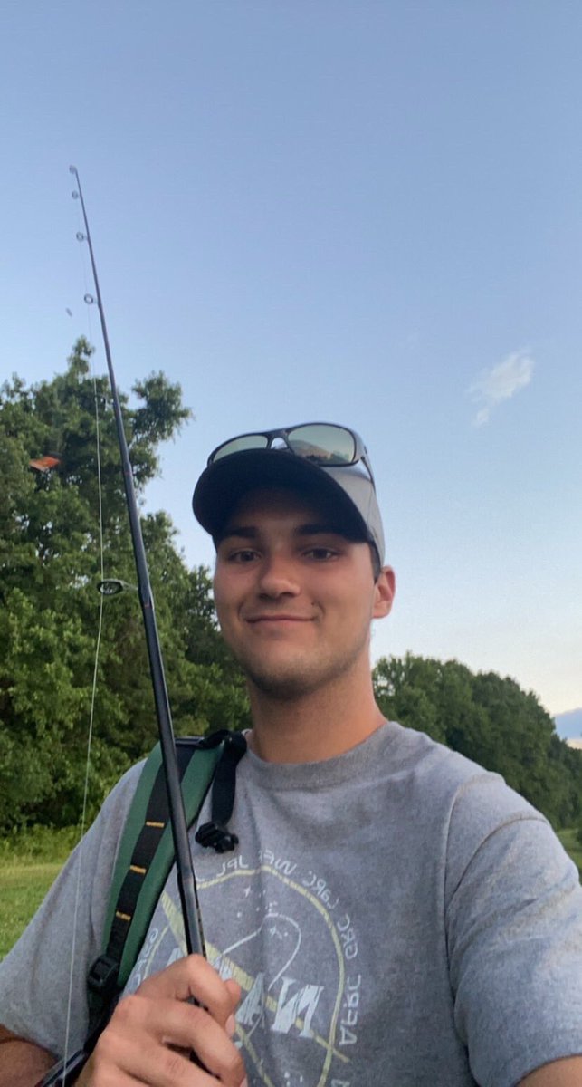 EWBatUMBC's tweet photo. Forth, our secretary, Conner enjoyed the great outdoors while fishing! How so-fish-ticared! Fin-tastic! https://t.co/urGNhFLdc2